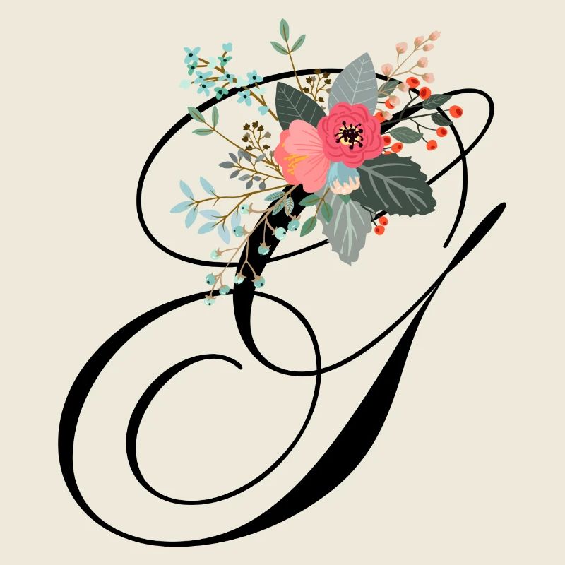Lettre g fleuris