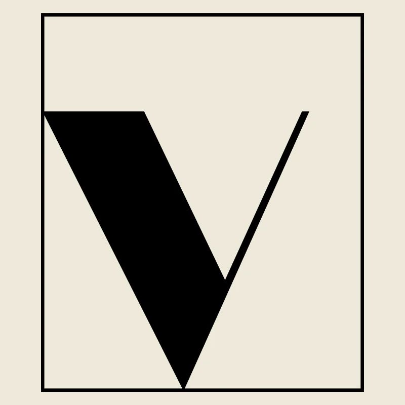 Letter alphabet v