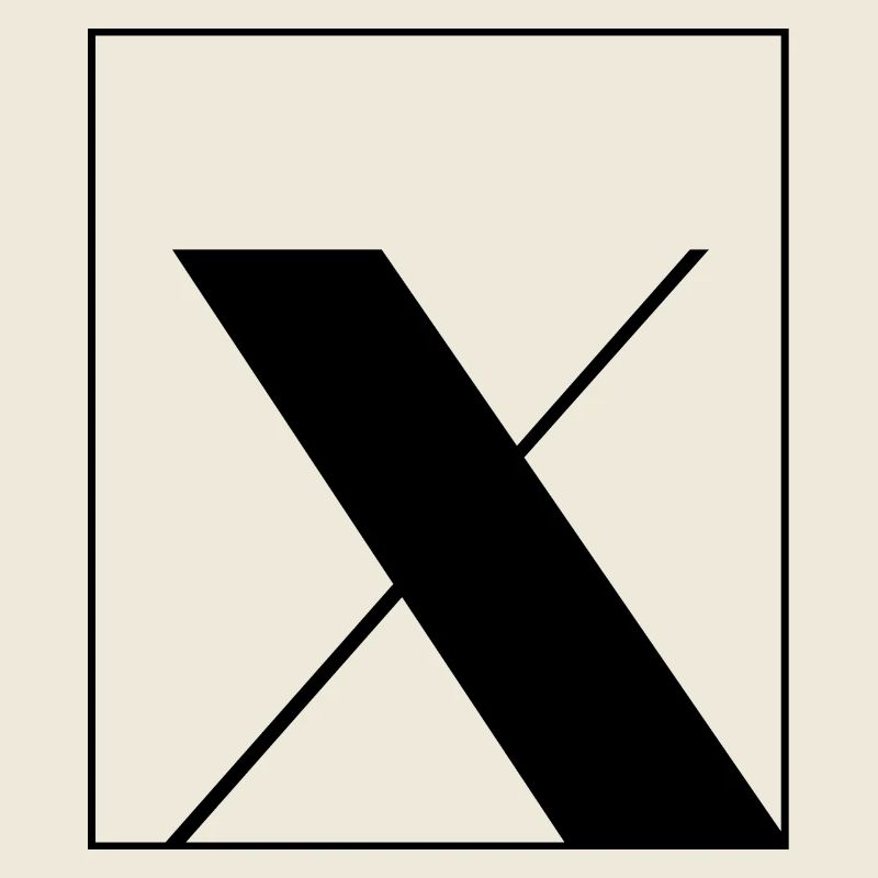 Letter alphabet x