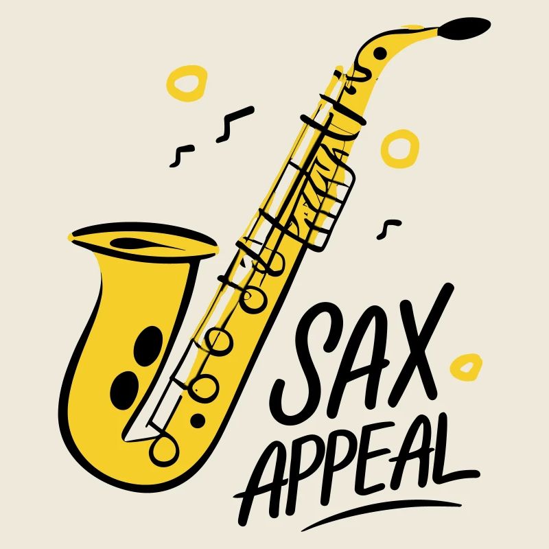 Saxophone Doré Jazz Graphique