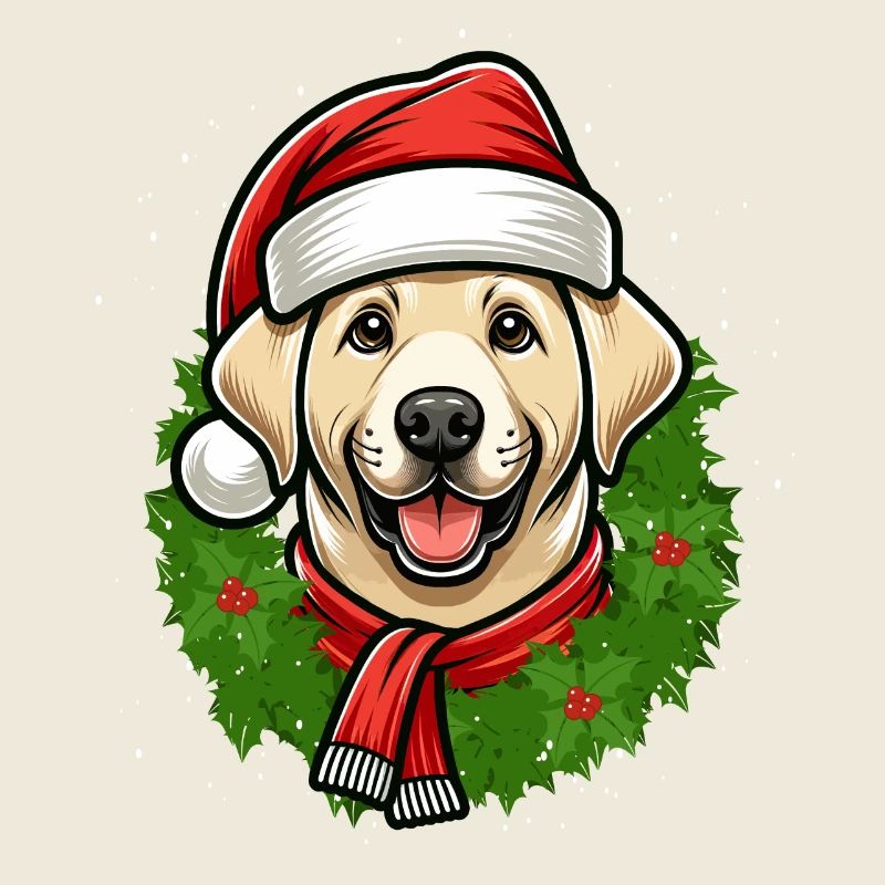Weihnachts Labrador Hunde-Freunde