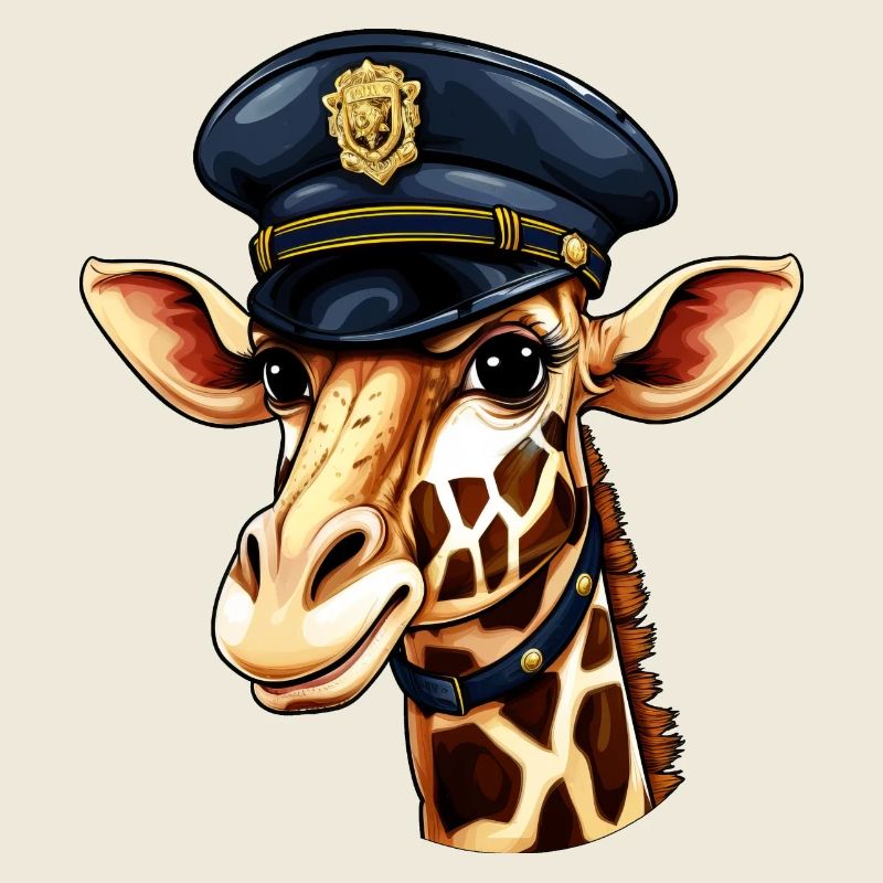 Giraffe Policewoman