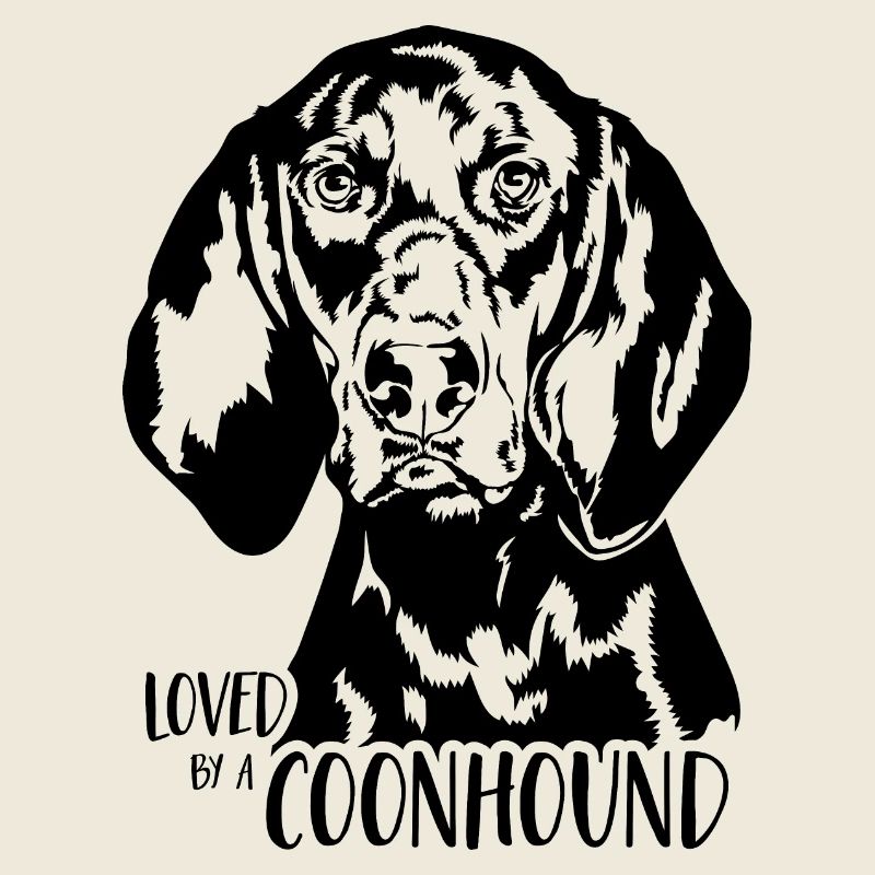 Aimé par un Coonhound noir et feu chassant Wilsigns