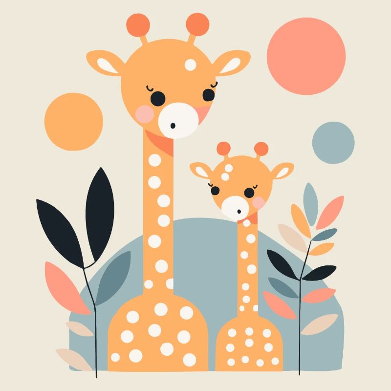 Famille de girafes