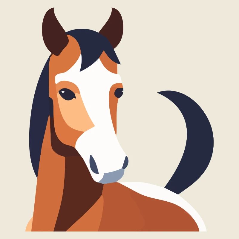 Cheval à fourrure brune