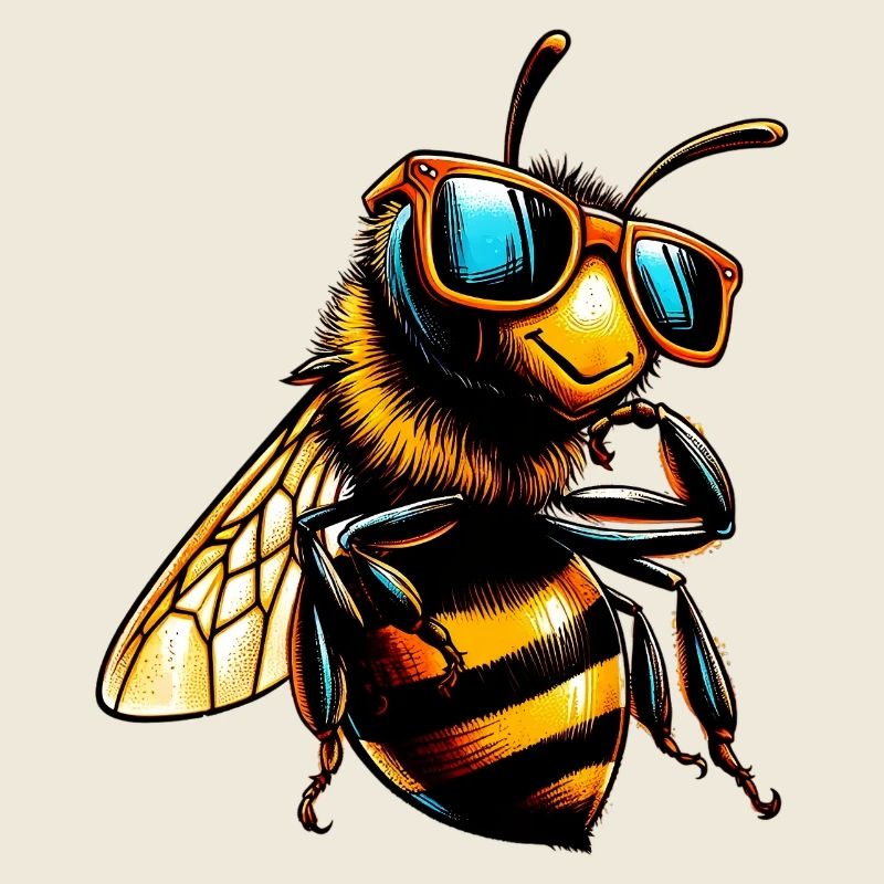 Biene mit Sonnenbrille