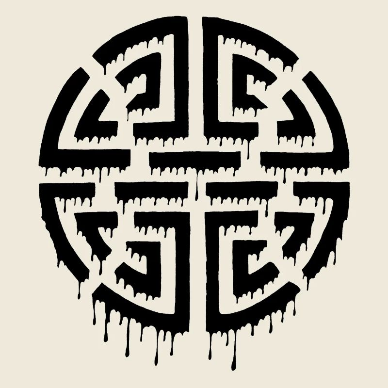 Graffiti d'un labyrinthe noir