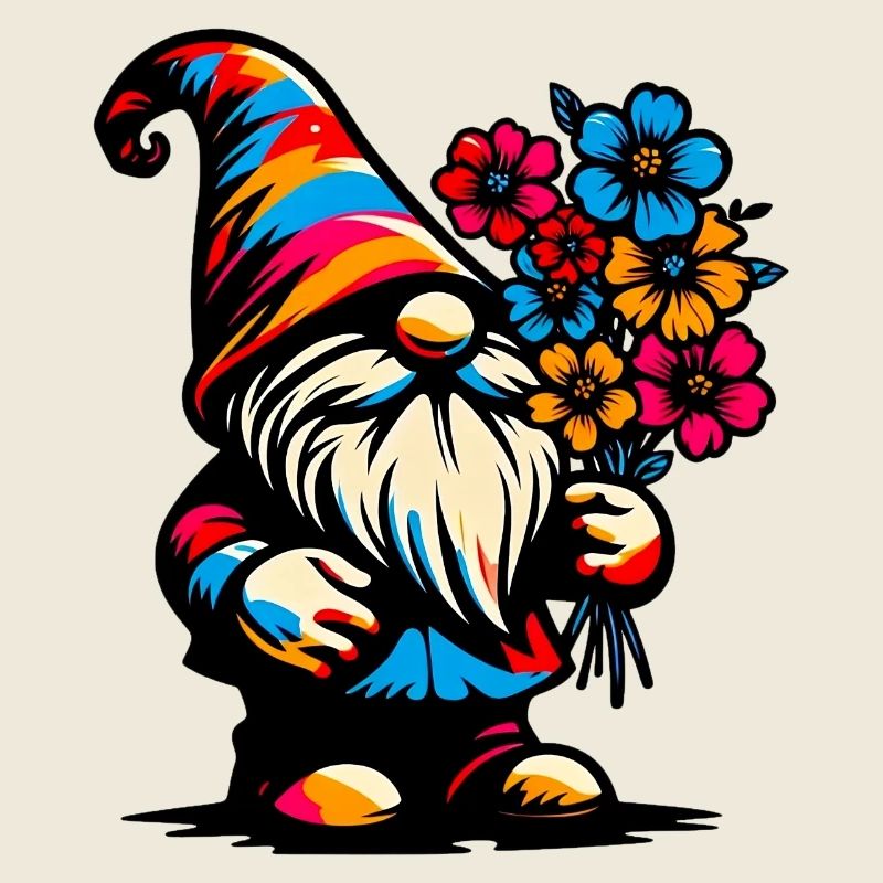 Gnome à fleurs