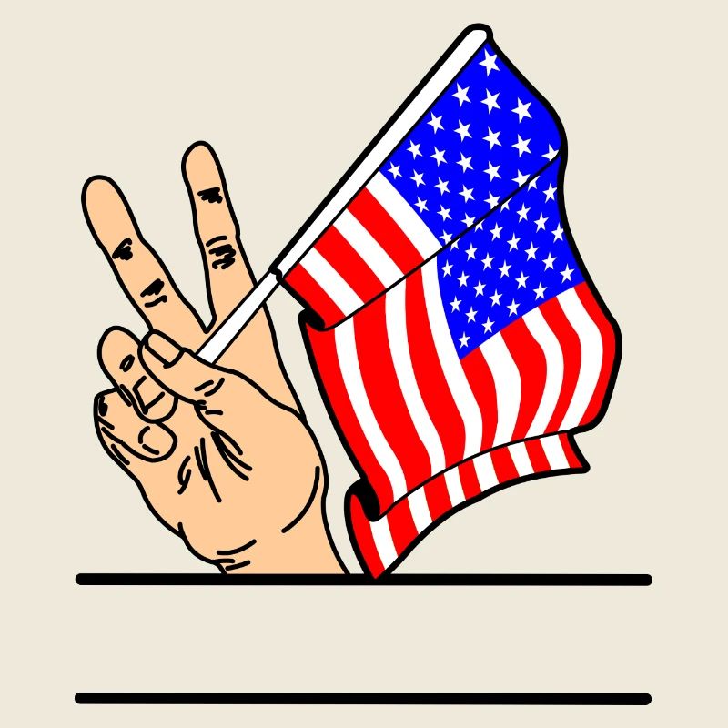 Flagge USA Friedenszeichen Textraum