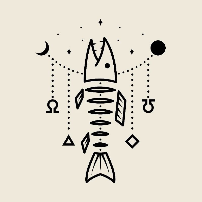 Pêche - Design Fish dans le style bohème