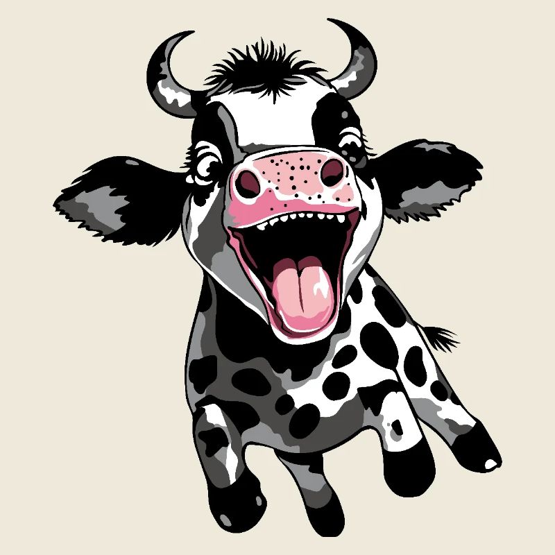 Springendes Kälbchen - Lustiges Kuh Kalb Design