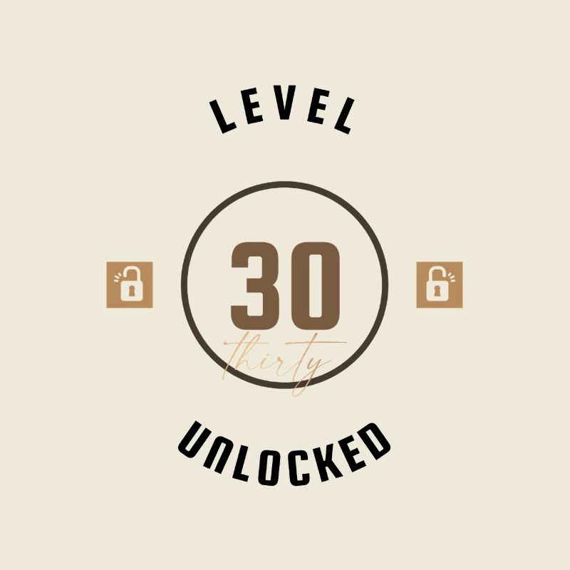 30. Geburtstag Level thirty unlocked, Geschenk