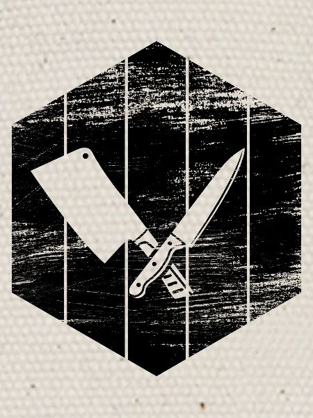 Messer und Hackbeil