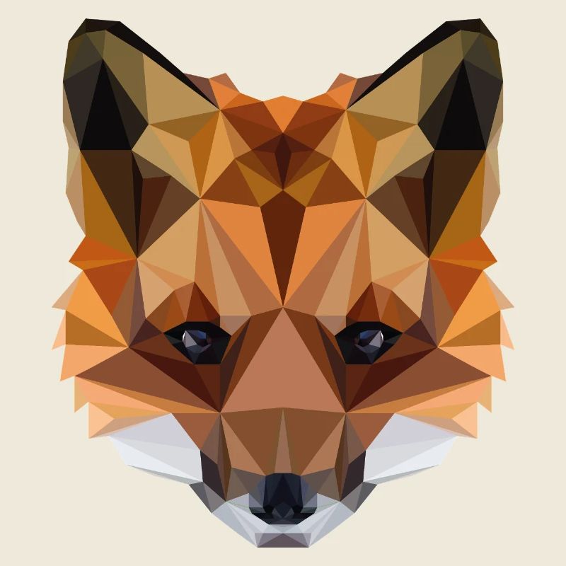 Fuchs Geometrisch – Polygon Art