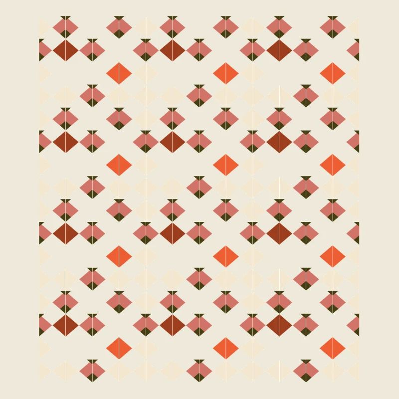 Geometric Diamond Quilt Pattern