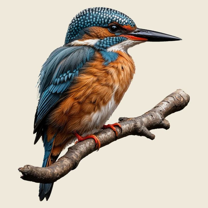 Lebendiger Eisvogel Natur Illustration