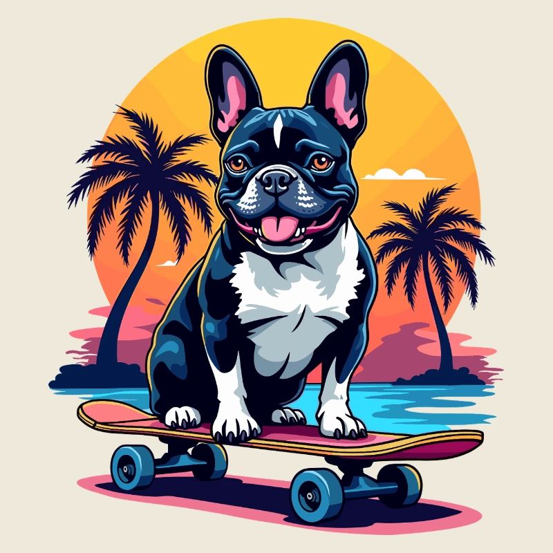 Bouledogue patineur