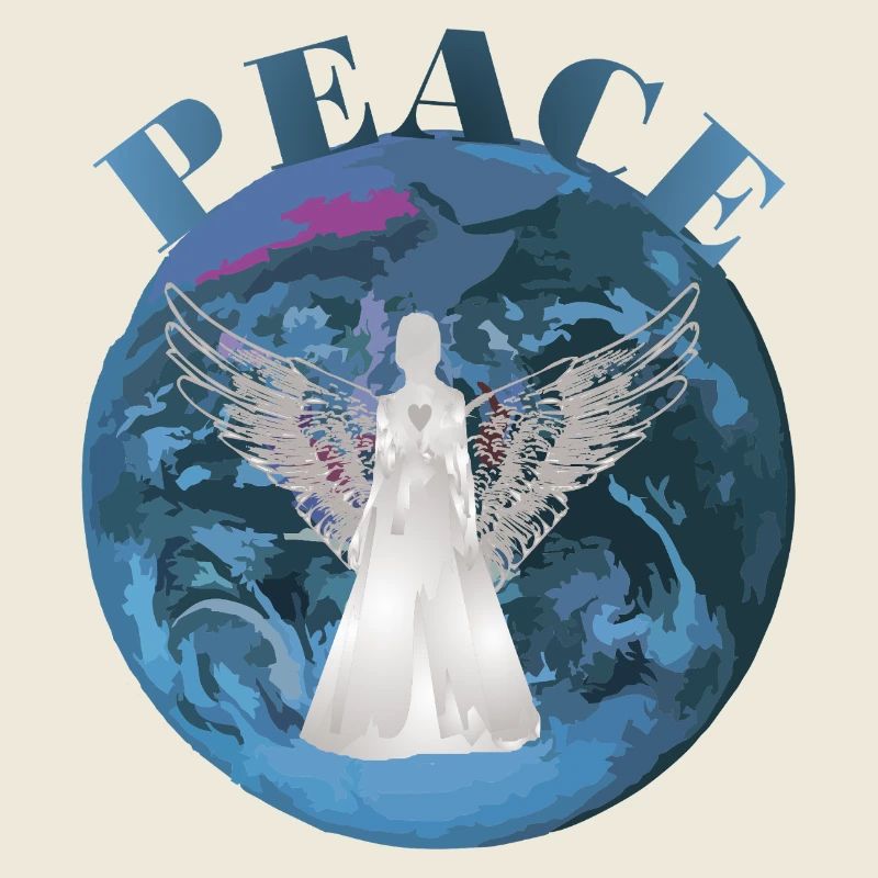 Erde Peace mit Engel Schutz