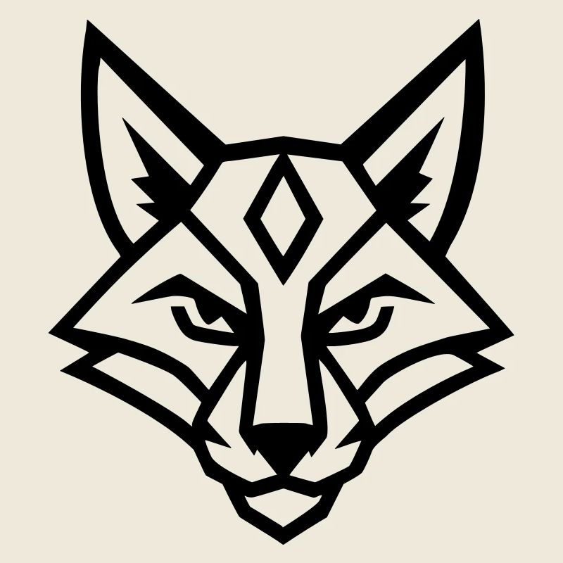 Stylized geometric fox