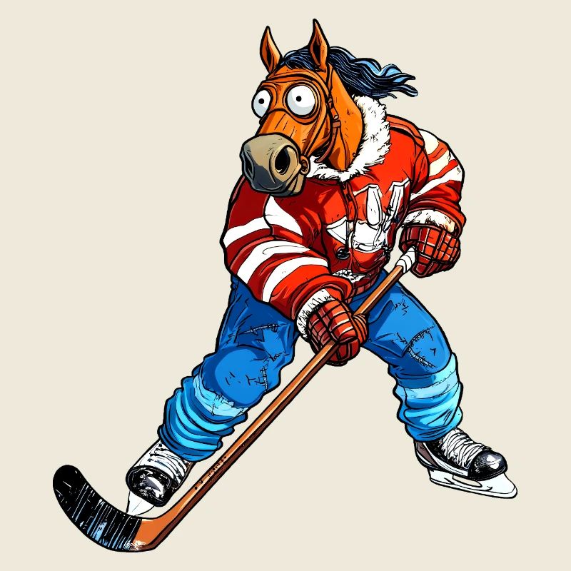 Eishockey Pferd
