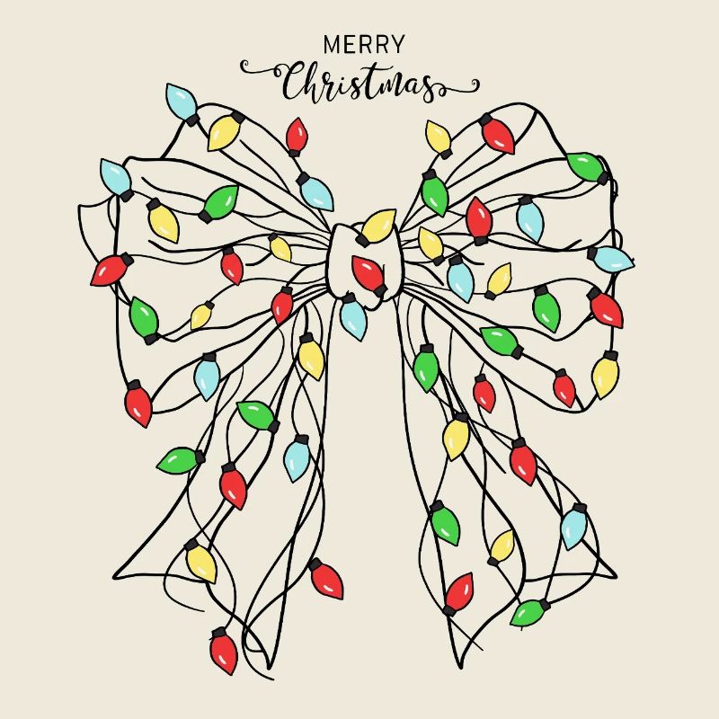 Festive Christmas Light Butterfly Design
