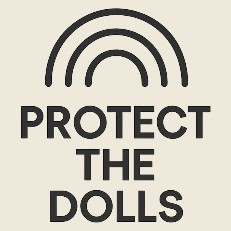 Protect the dolls protective motif rainbow design