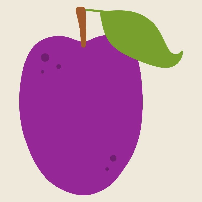 Illustration vibrante de fruit de prune