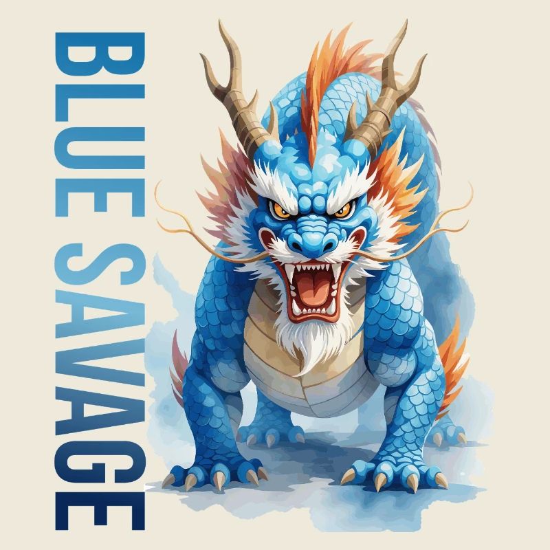 MAJESTÄTISCHER BLAUER DRACHE