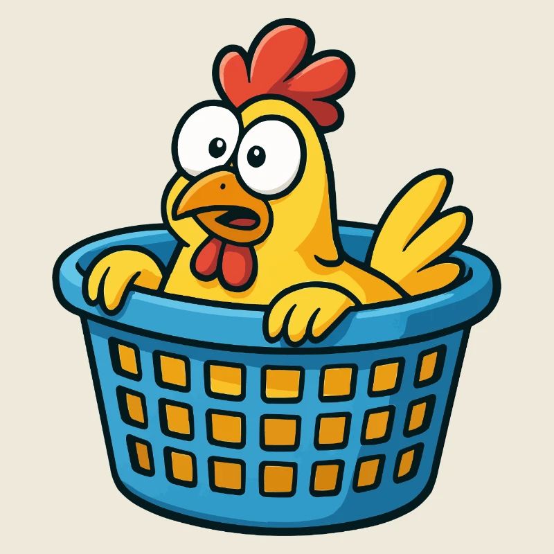 Impression de carton de poulet ludique