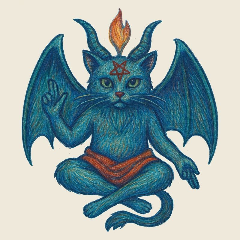 Katze Baphomet