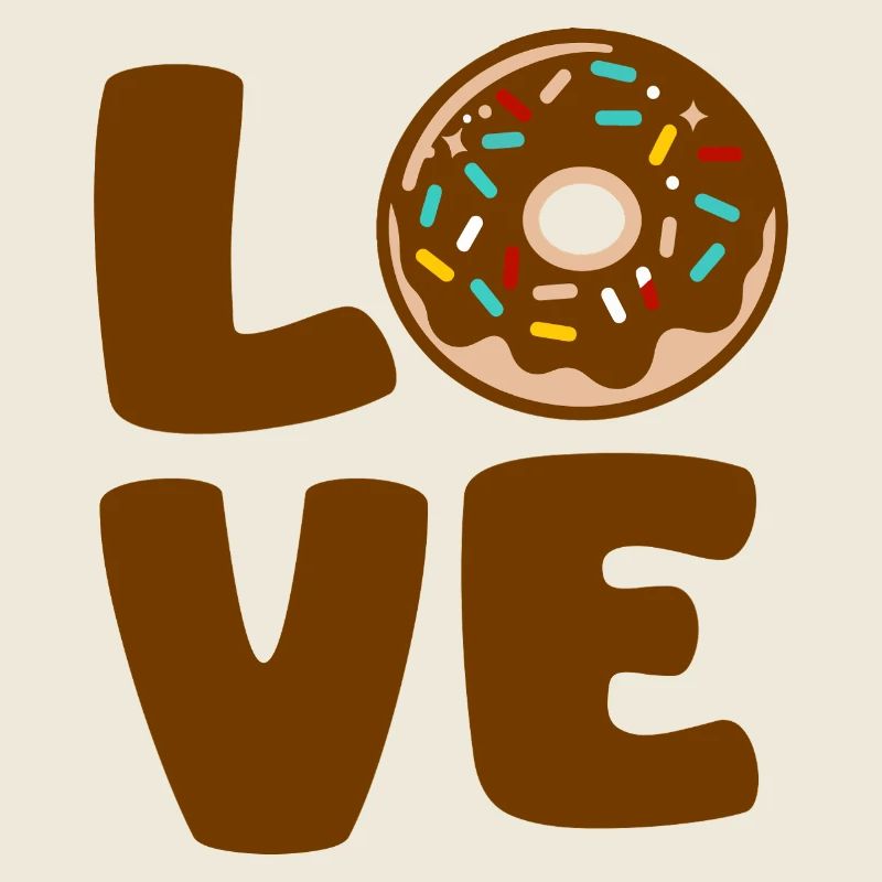 Liebe Donut Typographic Soft
