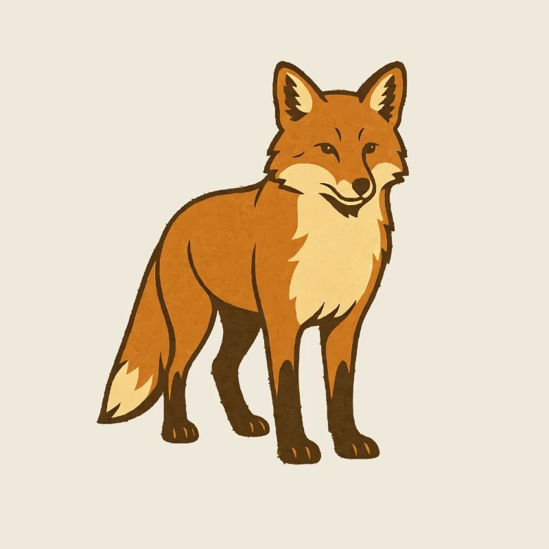 Dessin animé de renard ludique