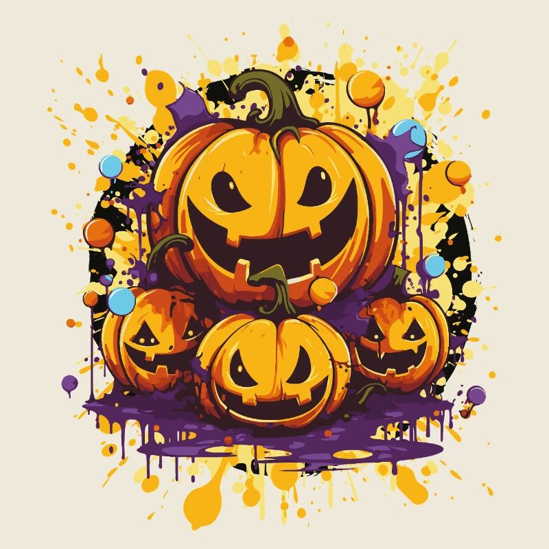Impression d’art Halloween Pumpkin Trio