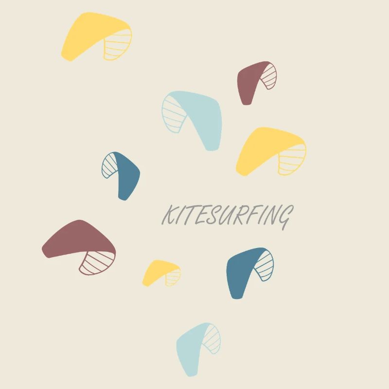 Kitesurf Motif Pastel