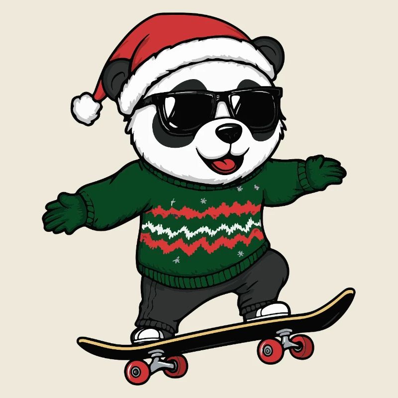 Panda Christmas Funny