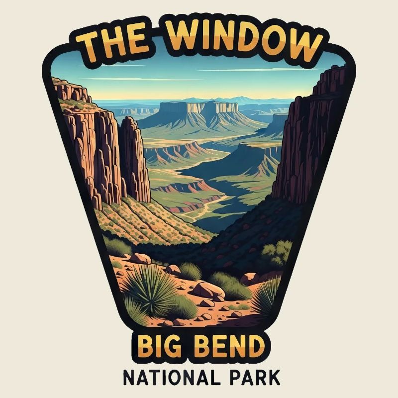 Big Bend National Park Window Landscape Mountains