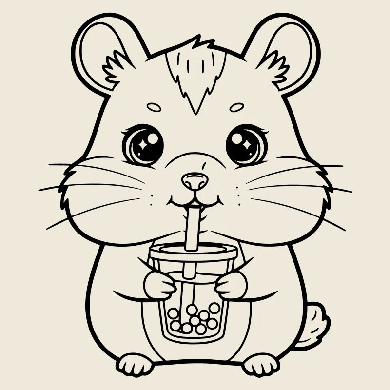 Hamster mit Becher