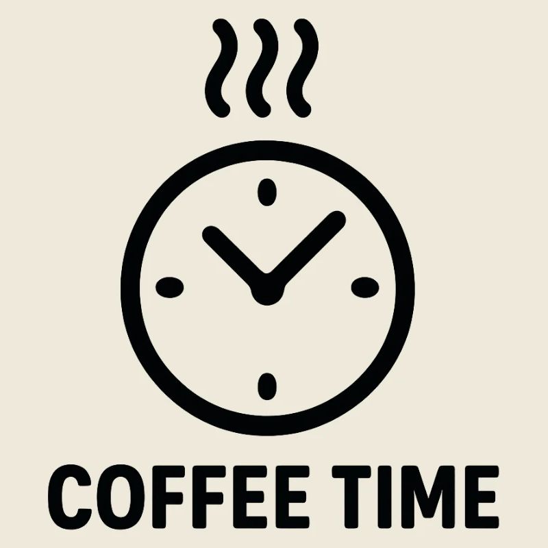 Kaffeezeit Uhr Illustration