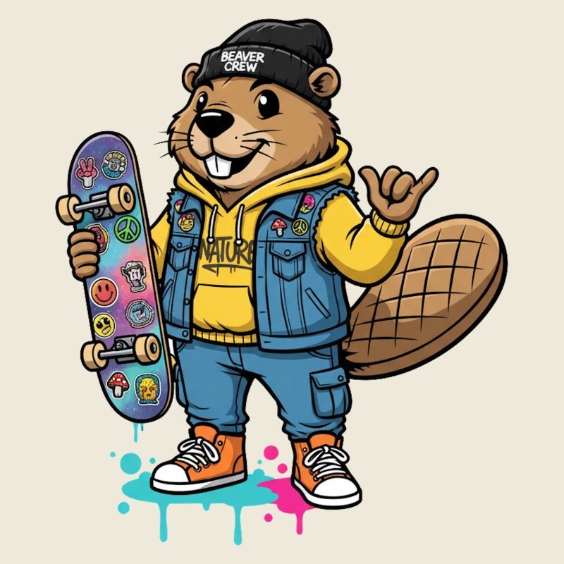 Biber Skateboarder Crew