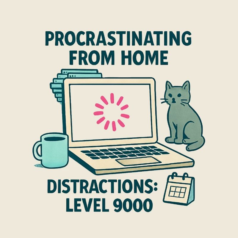 Humor, Prokrastination, Telearbeit, Chat und Kaffee