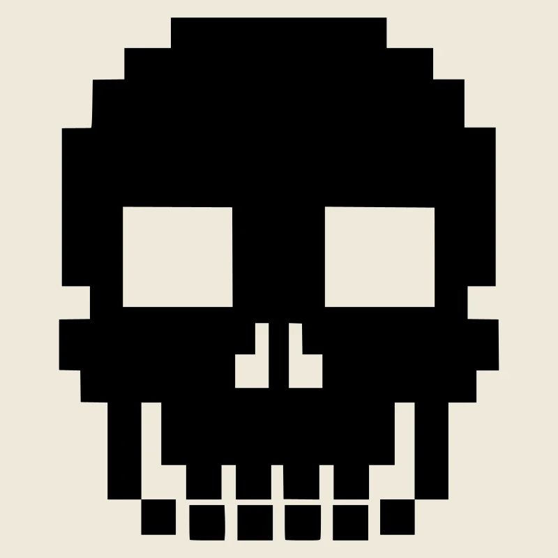 Fin de jeu rétro de Pixel Totenkopf Skull