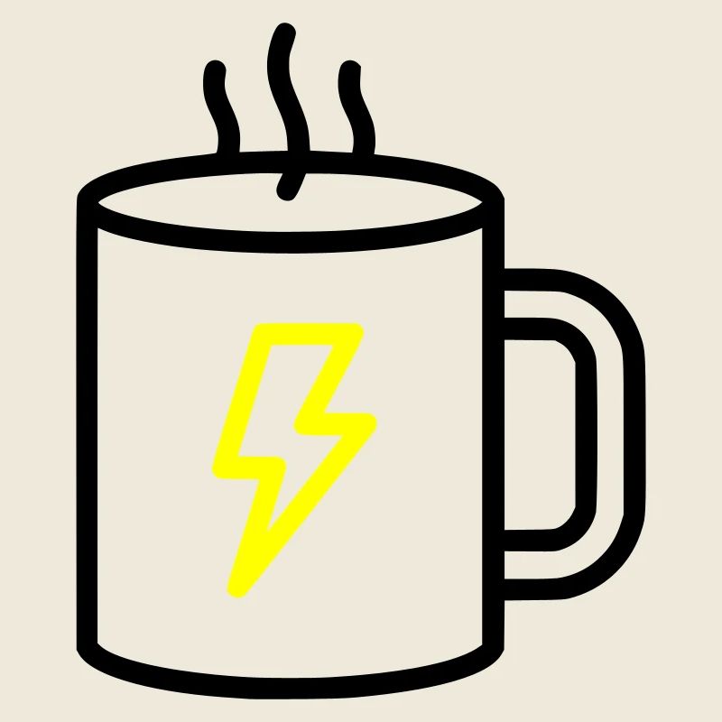 Kaffeebecher Blitz Energie