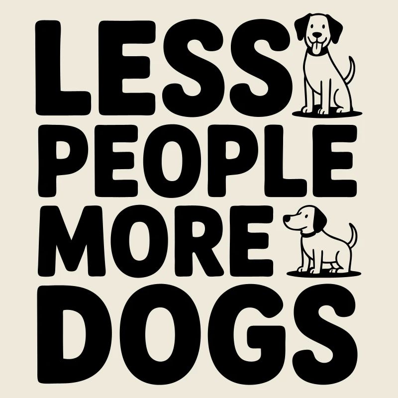 Moins de gens - plus de chiens
