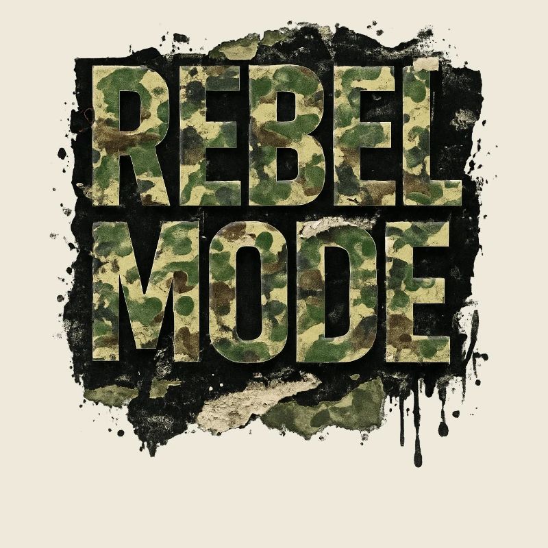 Rebel Mode Camouflage Street Statement