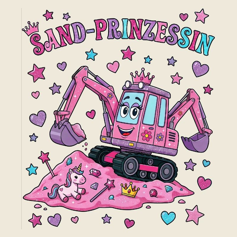 Sand-Prinzessin: Rosa Bagger