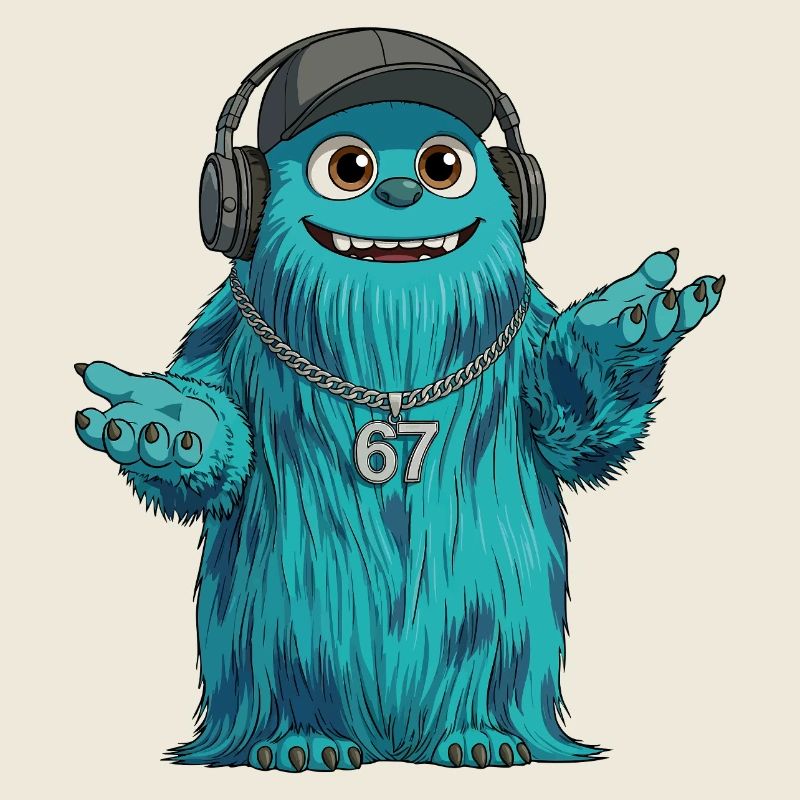 DJ Fluffo 67 - Design Fluffonster - Six Seven fans