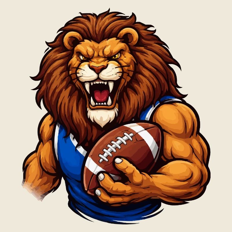 Löwe Football Maskottchen