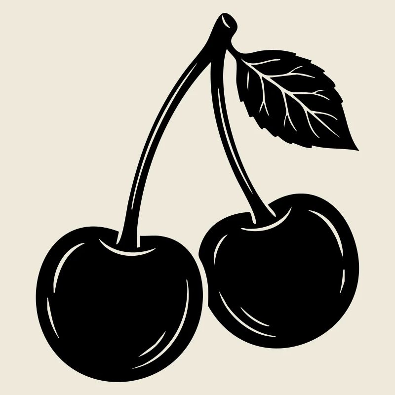 Cherry Pair Silhouette