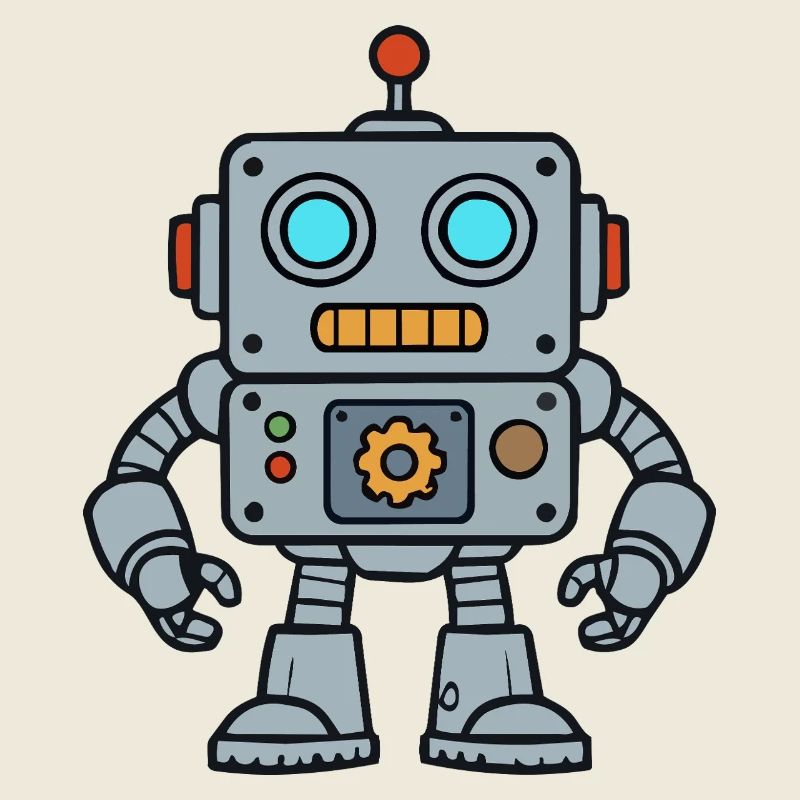Retro Robot Pop Art