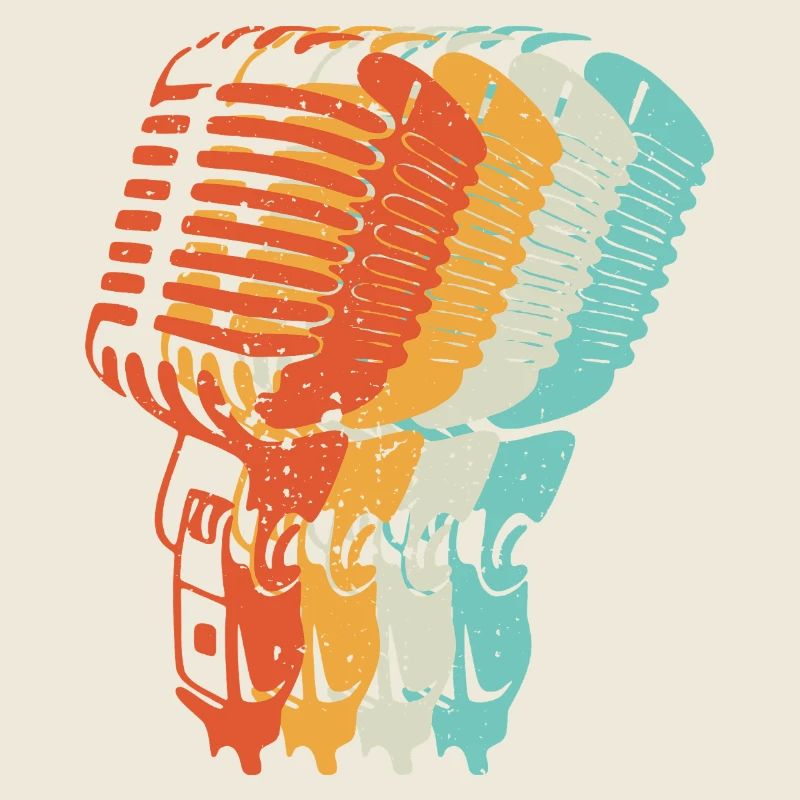 Musik Retro Mikrofon Dj Schlagermusik